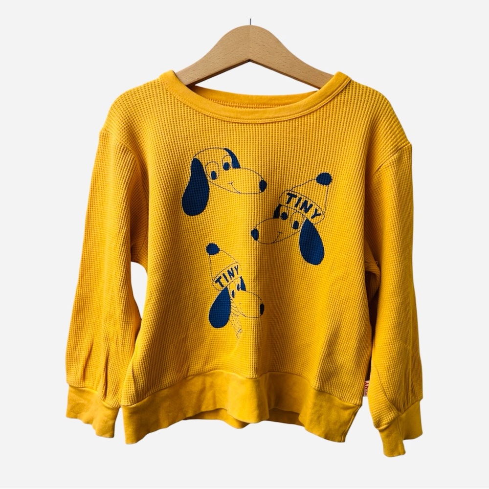TINY COTTONS Tiny Dogs Waffle LS Tee